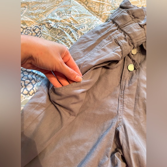 Blank NYC Gray Cotton High Waisted Paperboy Pants NWT - Picture 7 of 9